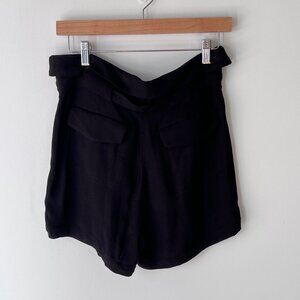 BCBGeneration Black Women Paperbag Tie-Waist Shorts